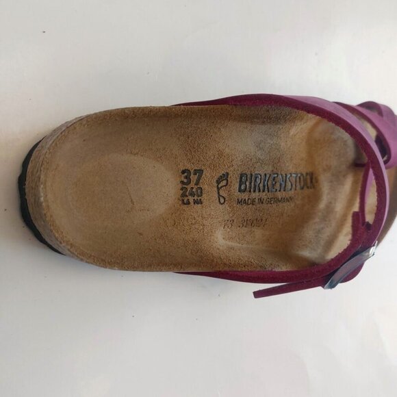 Birkenstock Mayari Oiled Leather Sandals EU 37 Womens 6 Festival Fuchsia Regular - Picture 2 of 11